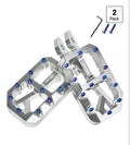 Black Foot Pegs for Segway X160 X260/Talaria X3 X4/E Ride PRO SS, Featured with Blue Brilliant Spikes as Ebike Upgrade Parts